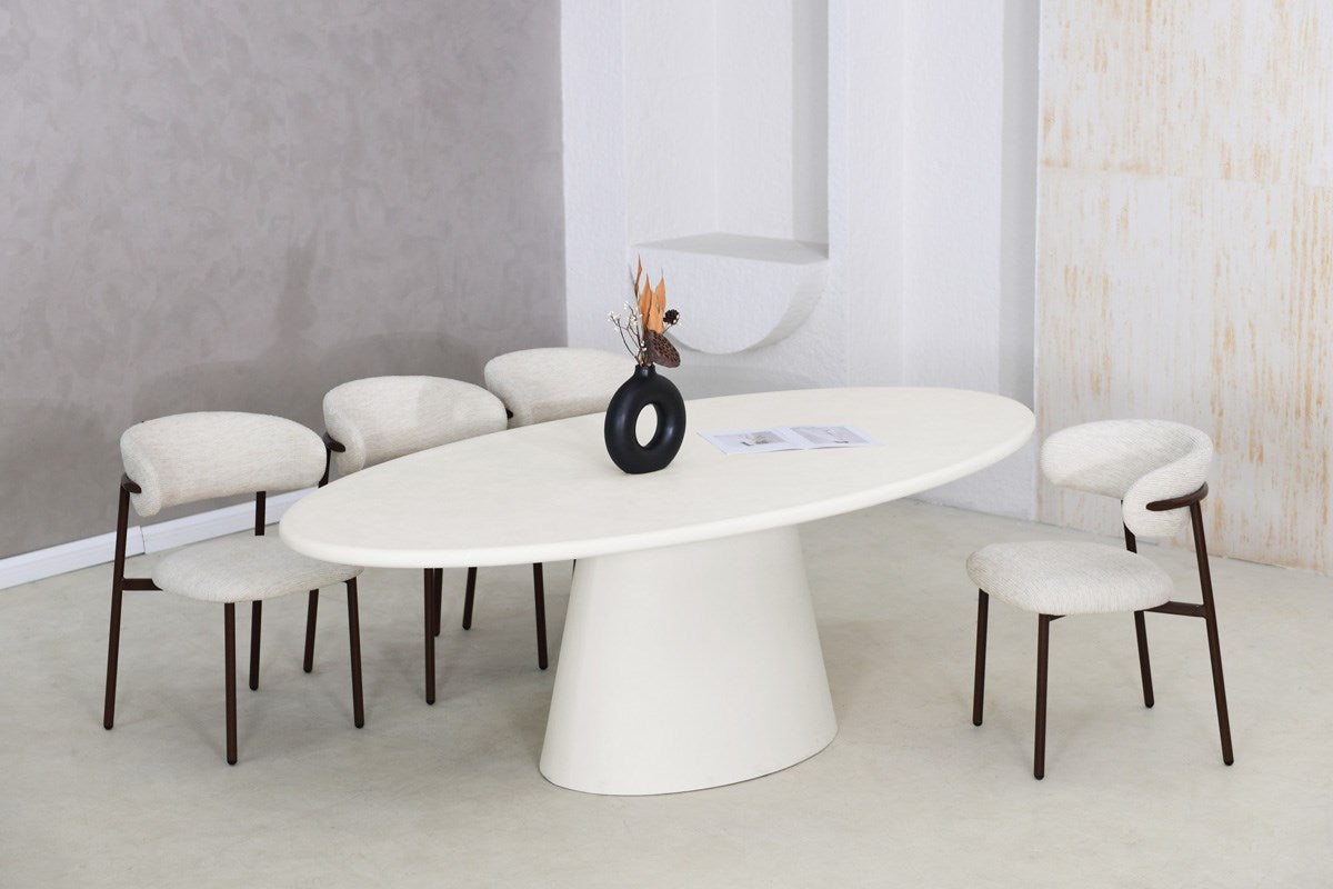 Eettafel Whity Cimentex 240