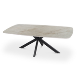 Salontafel 'Apollo' 130 cm Deens Ovaal Glanzend Steen Shakespeare Beige
