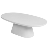 Salontafel 'Tavira' 120 cm Ovaal Cement Wit