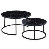 Salontafel 'Boston' Decor Glas Marmer Zwart
