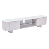 Tv-Meubel - 200 cm - Wit - Keramiek bovenblad