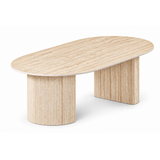 Salontafel PERLA 130 cm Keramiek Travertine Kleur