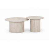 Salontafel RENO Keramiek Travertine Kleur 2/set