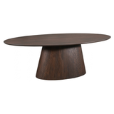 Ovale eettafel Solana Bruin Mangohout
