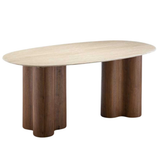 Eettafel Bellaro Ovaal – Donker Hout en Marmer