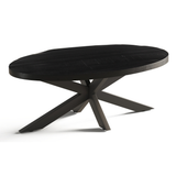 Salontafel 'Madeira' Ovaal Mango hout zwart