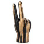 Deco object hand peace (Black/gold)