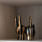 Deco object hand peace (Black/gold)
