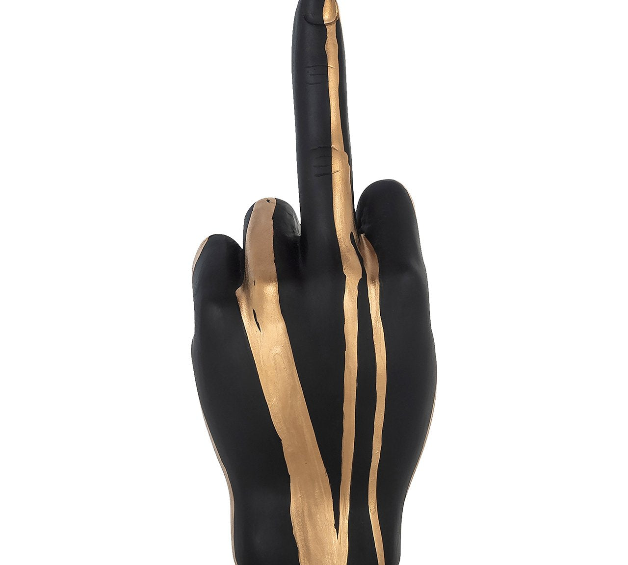 Deco object hand digitus (Black/gold)