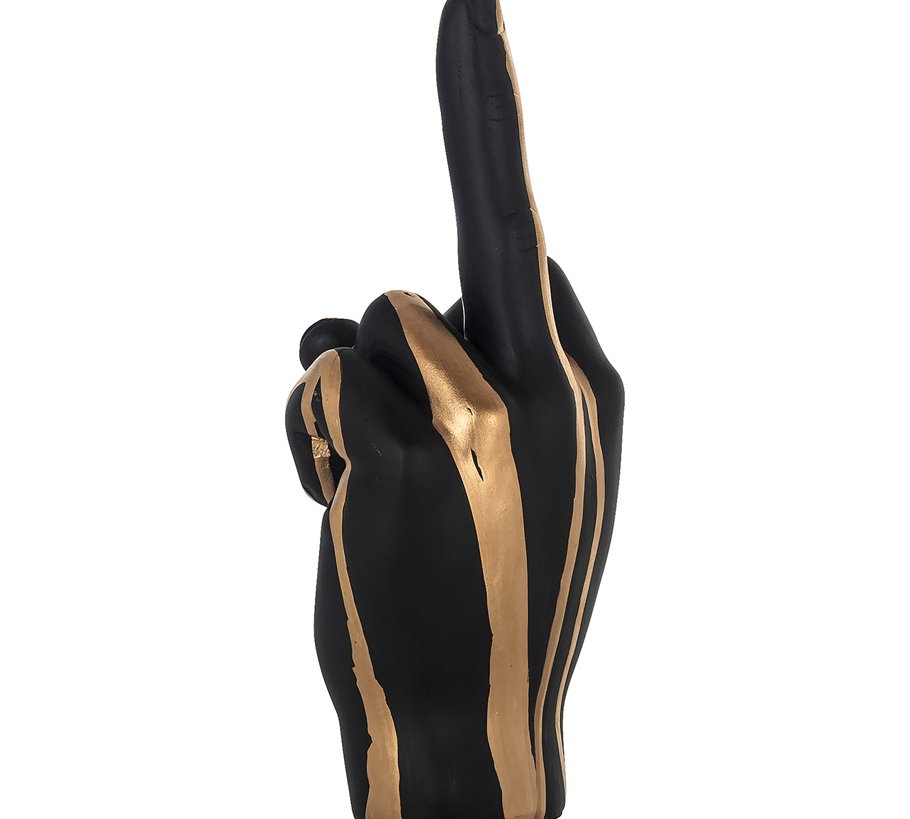 Deco object hand digitus (Black/gold)