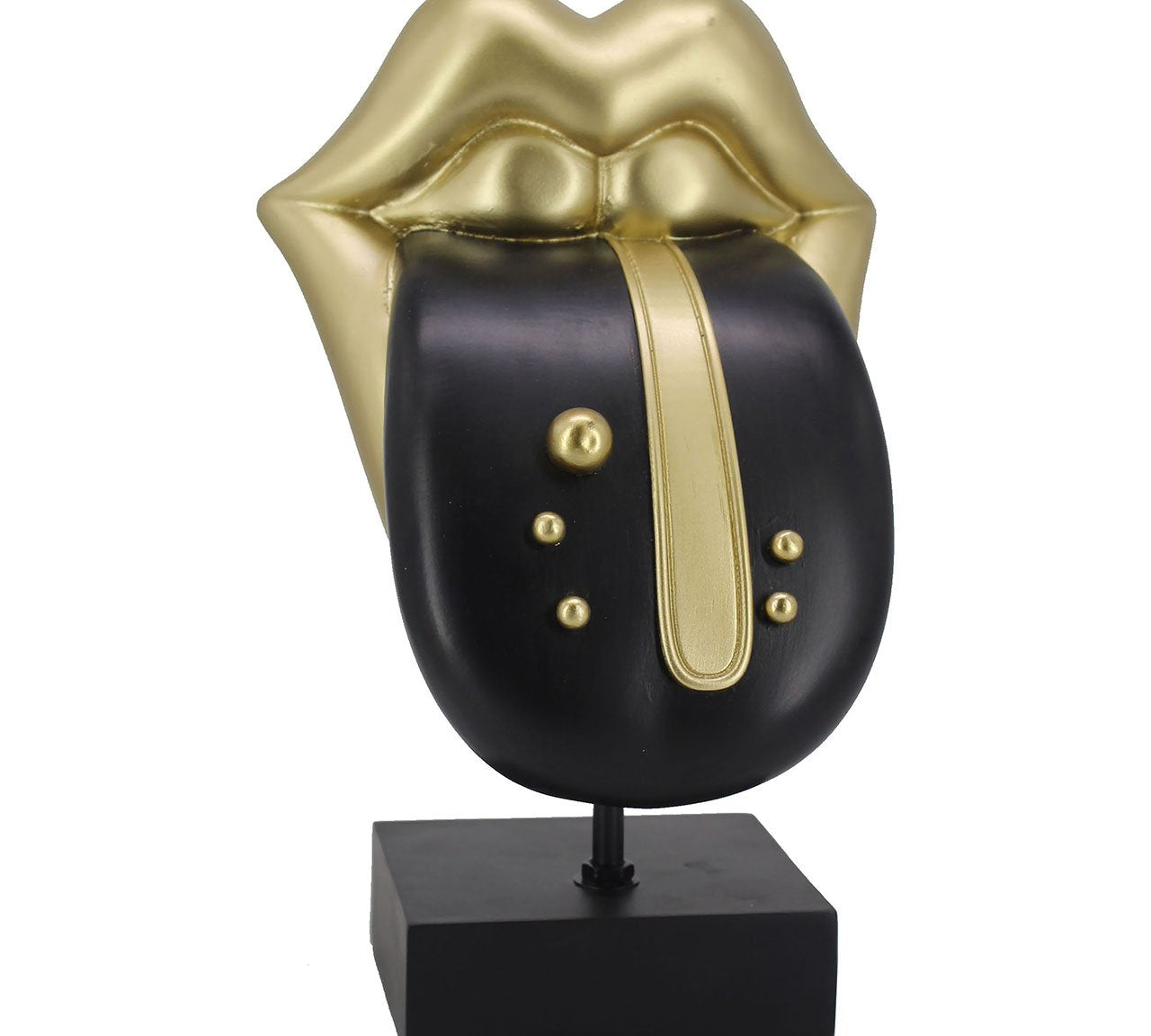 Deco object Tongue (Black/gold)