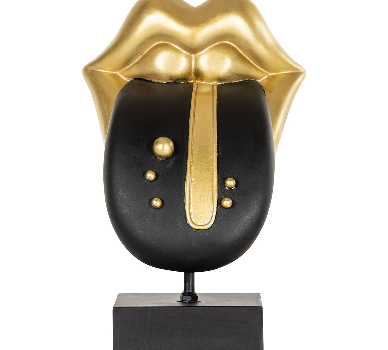 Deco object Tongue (Black/gold)