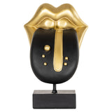 Deco object Tongue (Black/gold)