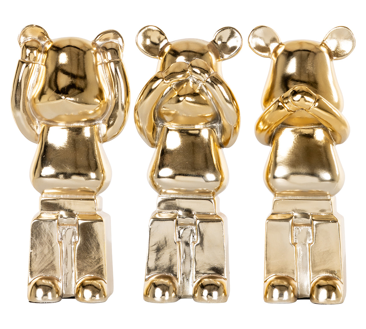 Deco object Berna set van 3 (Gold)