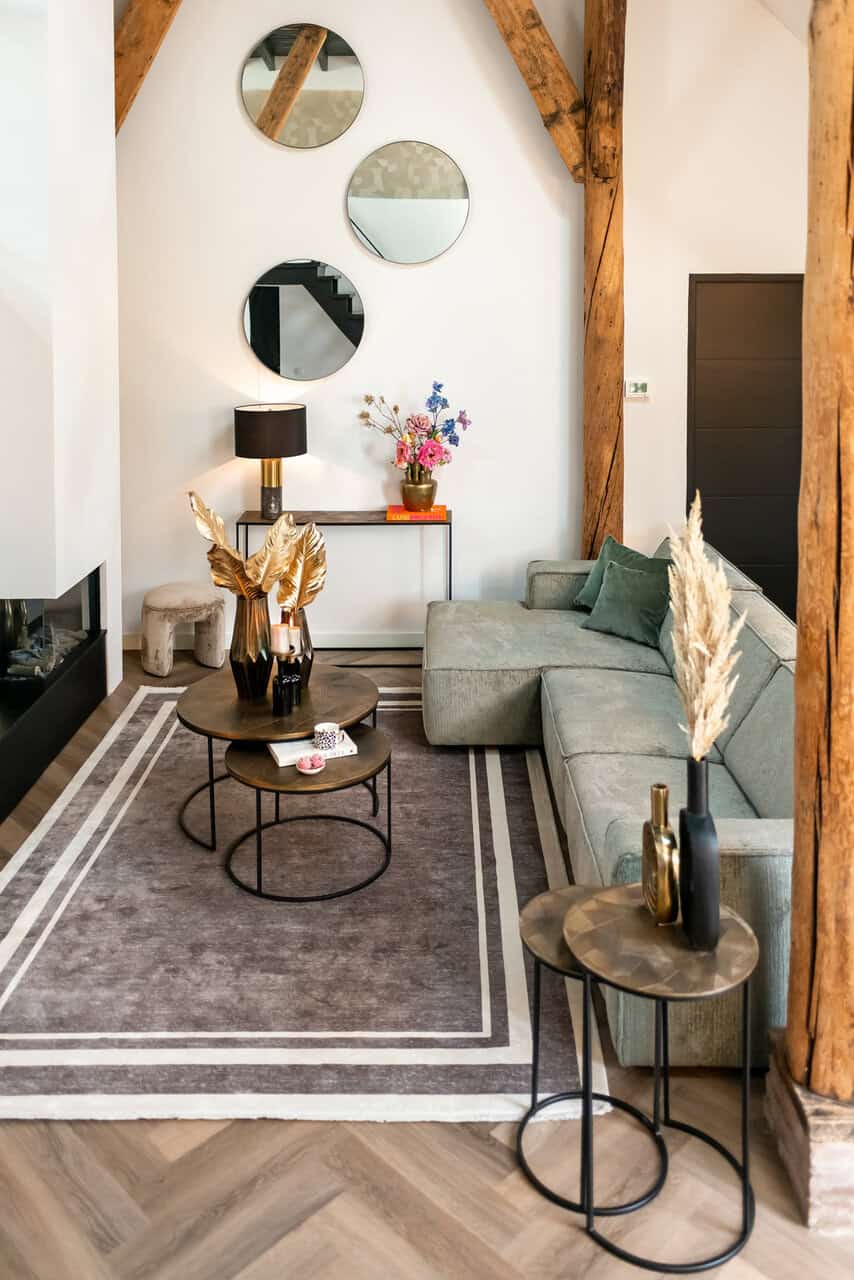 Bijzettafel Tulum set van 2 (Brushed Gold)