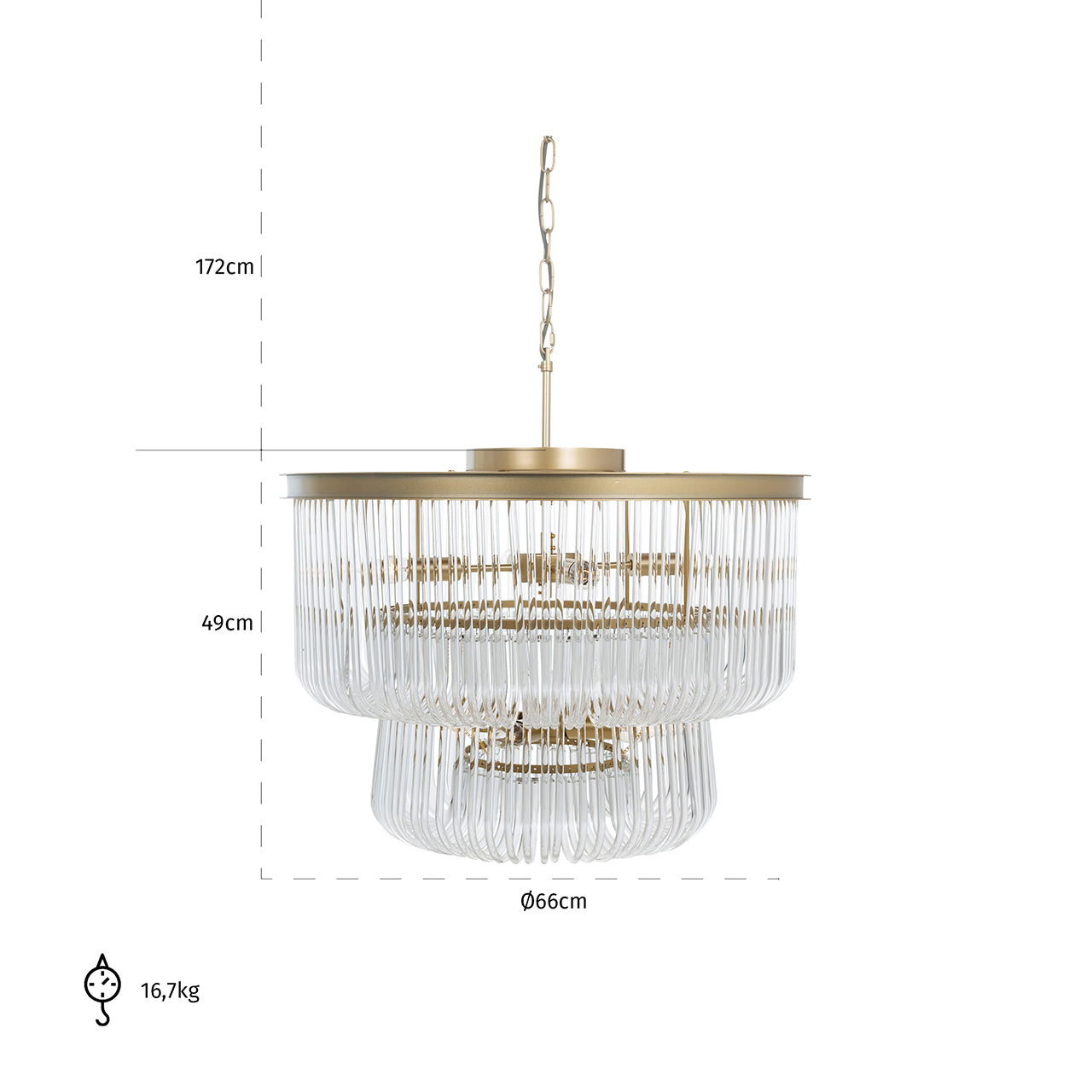 Hanglamp Romy (Brushed Gold)