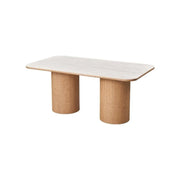 Eettafel Nova 220x110x77 White Stone Top