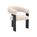 Stoel Japandi Sara ZB-5698 Crème - Zwarte poten