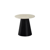 Bijzettafel Kimberly Black Ø55 cm - Flintstone Marmerlook