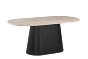 Eettafel Kimberly Black Ovaal 180x90 cm - Flintstone