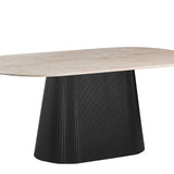 Eettafel Kimberly Black Ovaal 200x110 cm - Flintstone