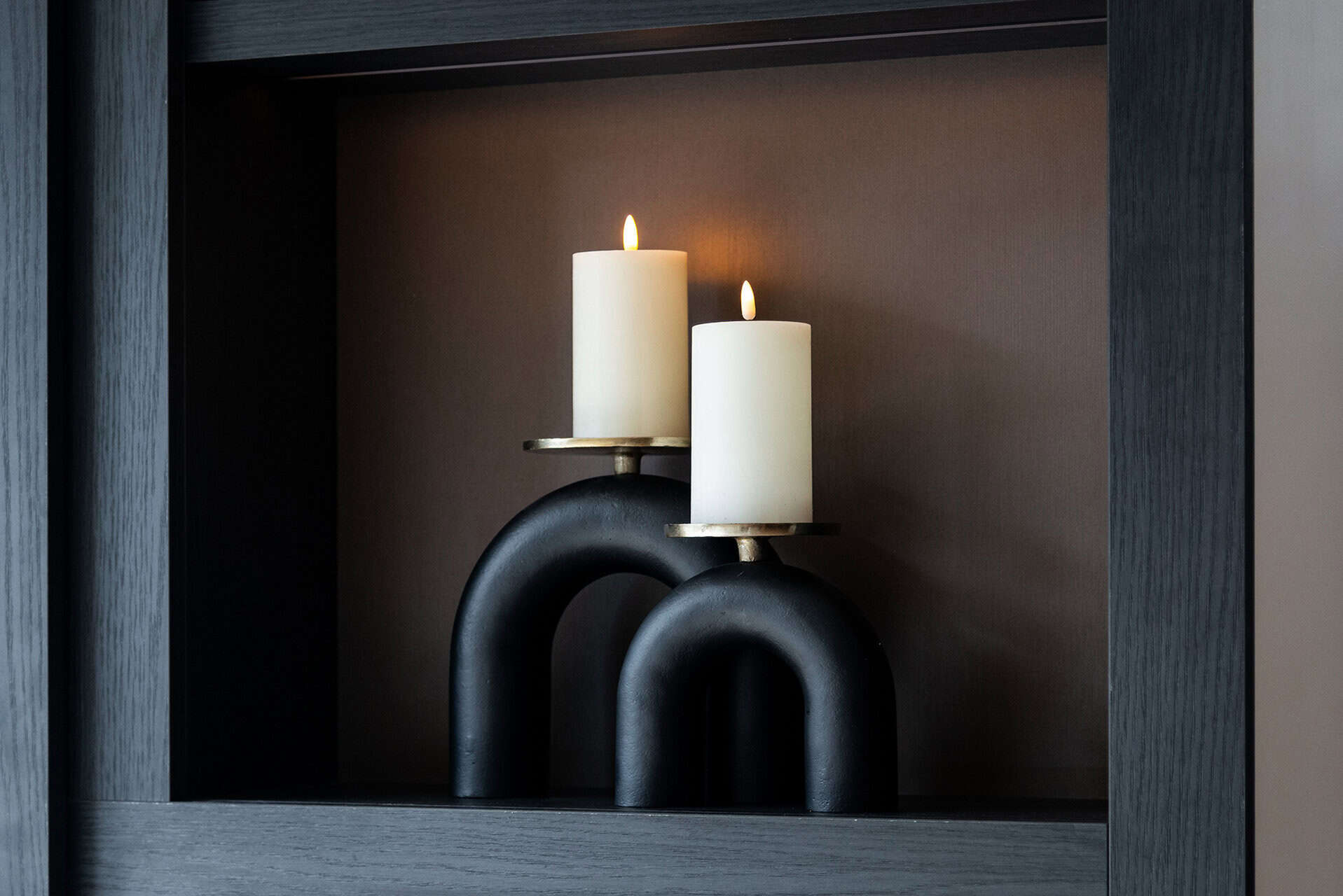 Kandelaar Livi klein (Black/gold)