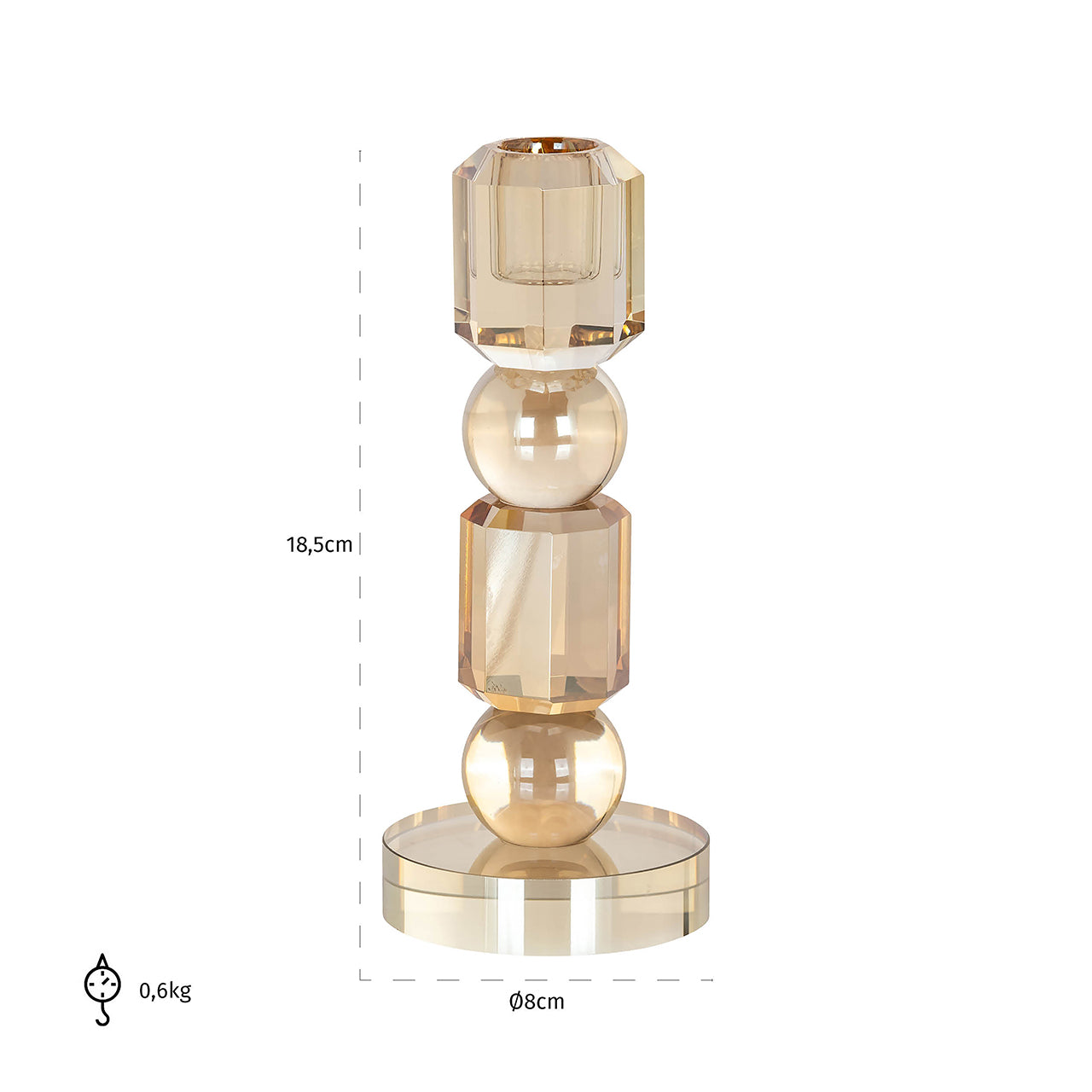 Kandelaar Meral klein (Brown)