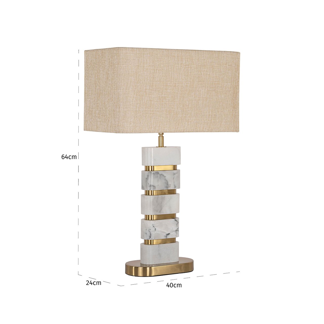 Tafellamp Lenore incl. lampenkap (Gold)