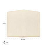 Lampenkap Soho white bouclé, extra groot zeshoekig (White)