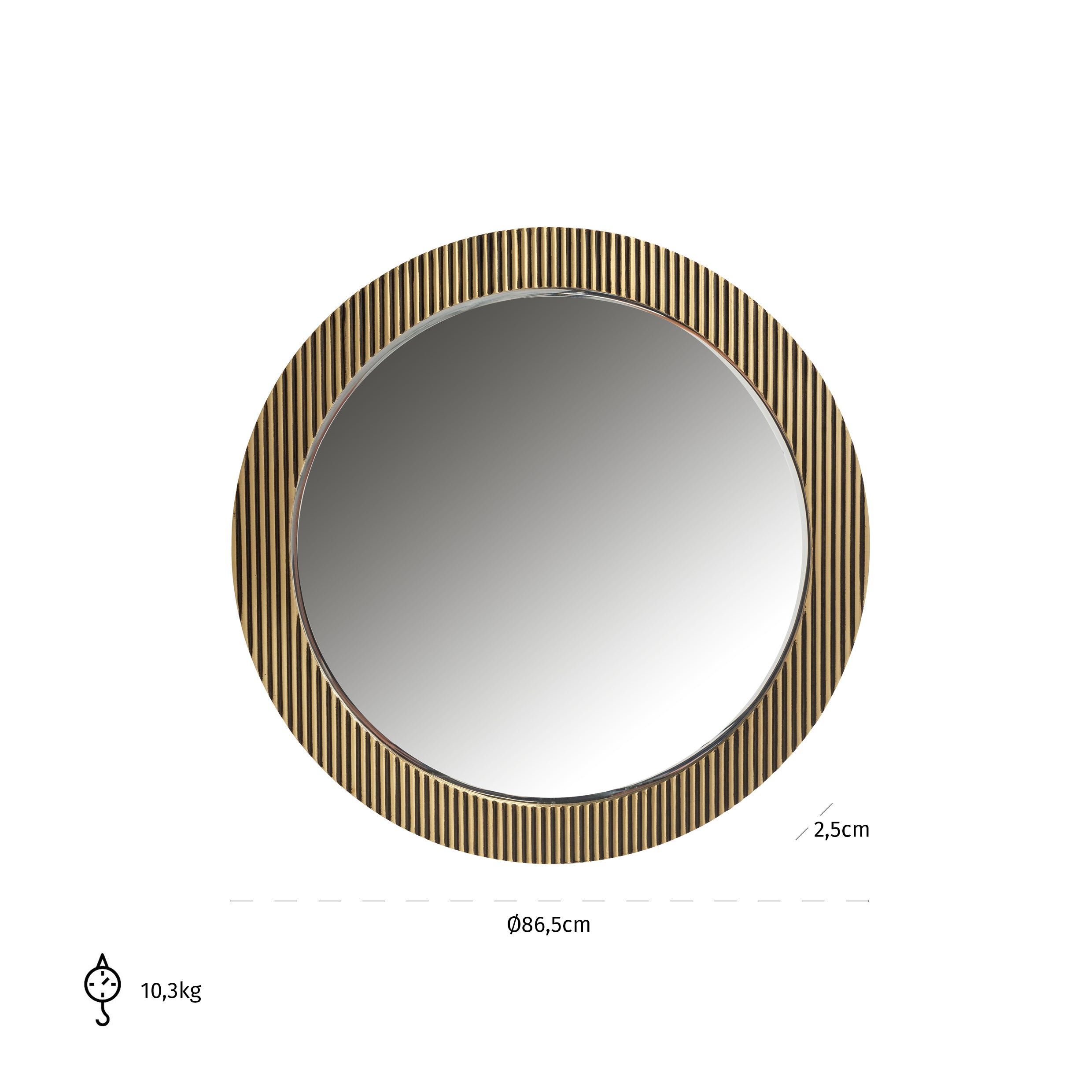 Spiegel Ironville 86Ø (Gold)