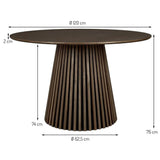 Eettafel SMOKE Walnut 120