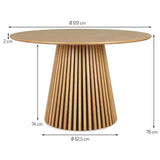 Eettafel SMOKE Eik 120