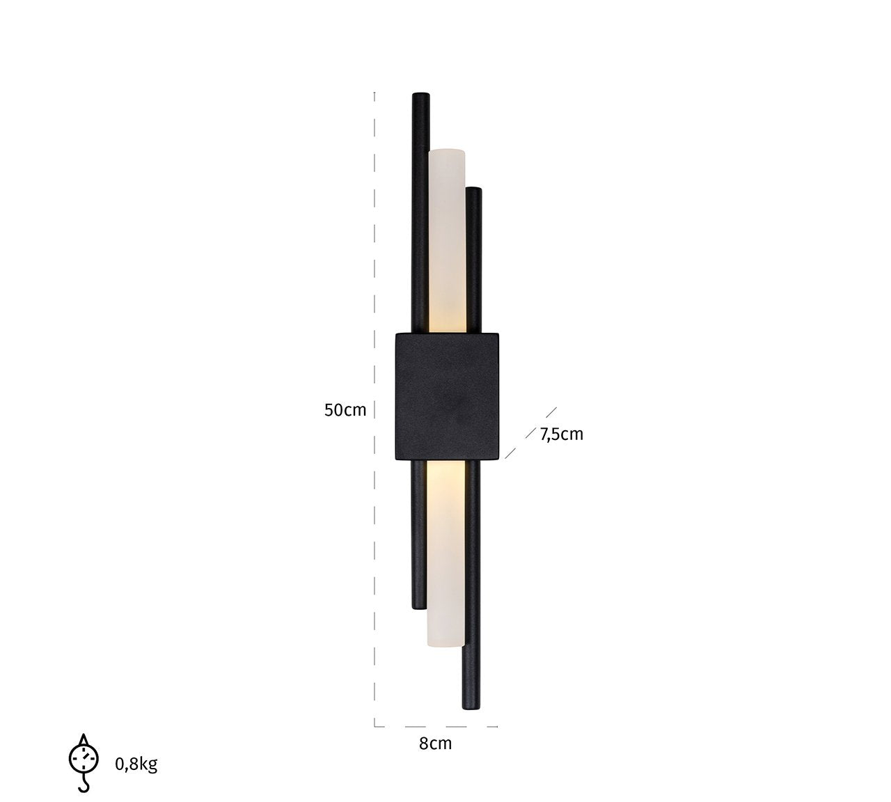Wandlamp Mylas zwart (Black)