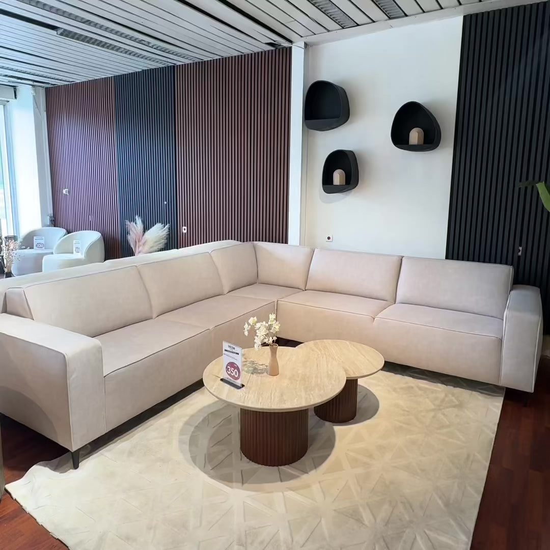 Video laden: Hoekbank Nea — Licht Taupe