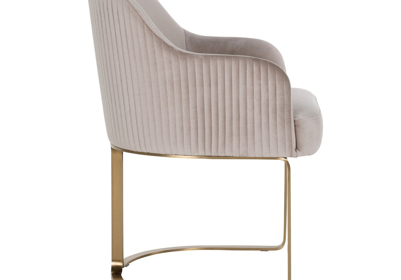 Stoel Hadley khaki fluweel brandvertragend (FR-Quartz 903 Khaki)