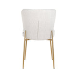 Stoel Odessa white bouclé / brushed gold (Copenhagen 900 Bouclé White)