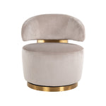 Draaifauteuil Maxime khaki velvet (Quartz Khaki 903)