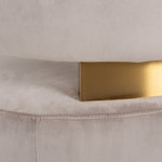 Draaifauteuil Maxime khaki velvet (Quartz Khaki 903)