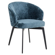 Stoel Amphara blauwe chenille brandvertragend (Bergen 601 blauwe chenille)