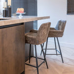 Kandelaar Caya groot (Black/gold)