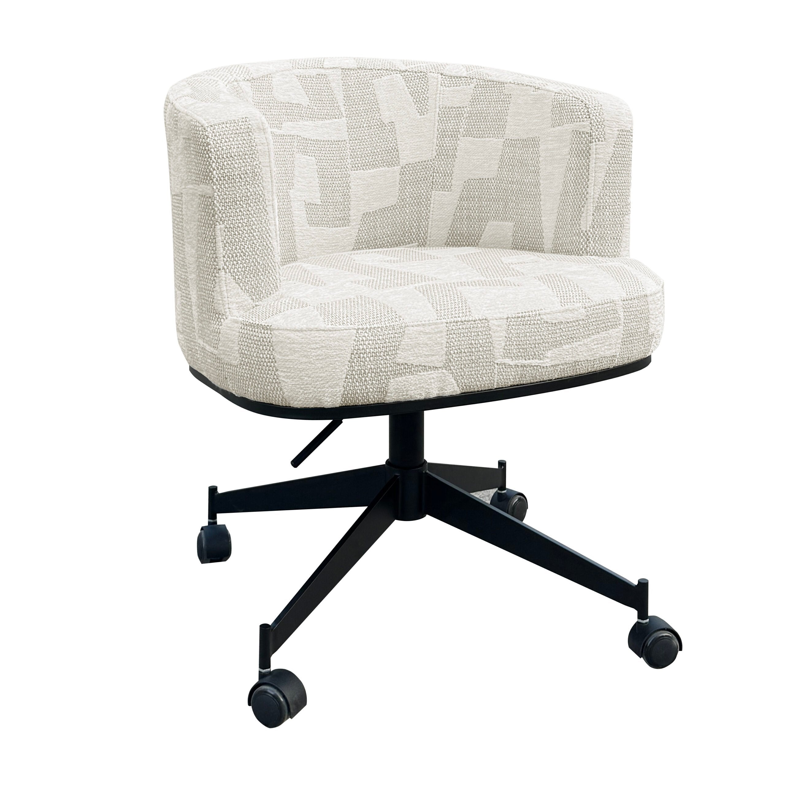 Draaistoel Rochenne met wielen beige graffic (Beige graffic)