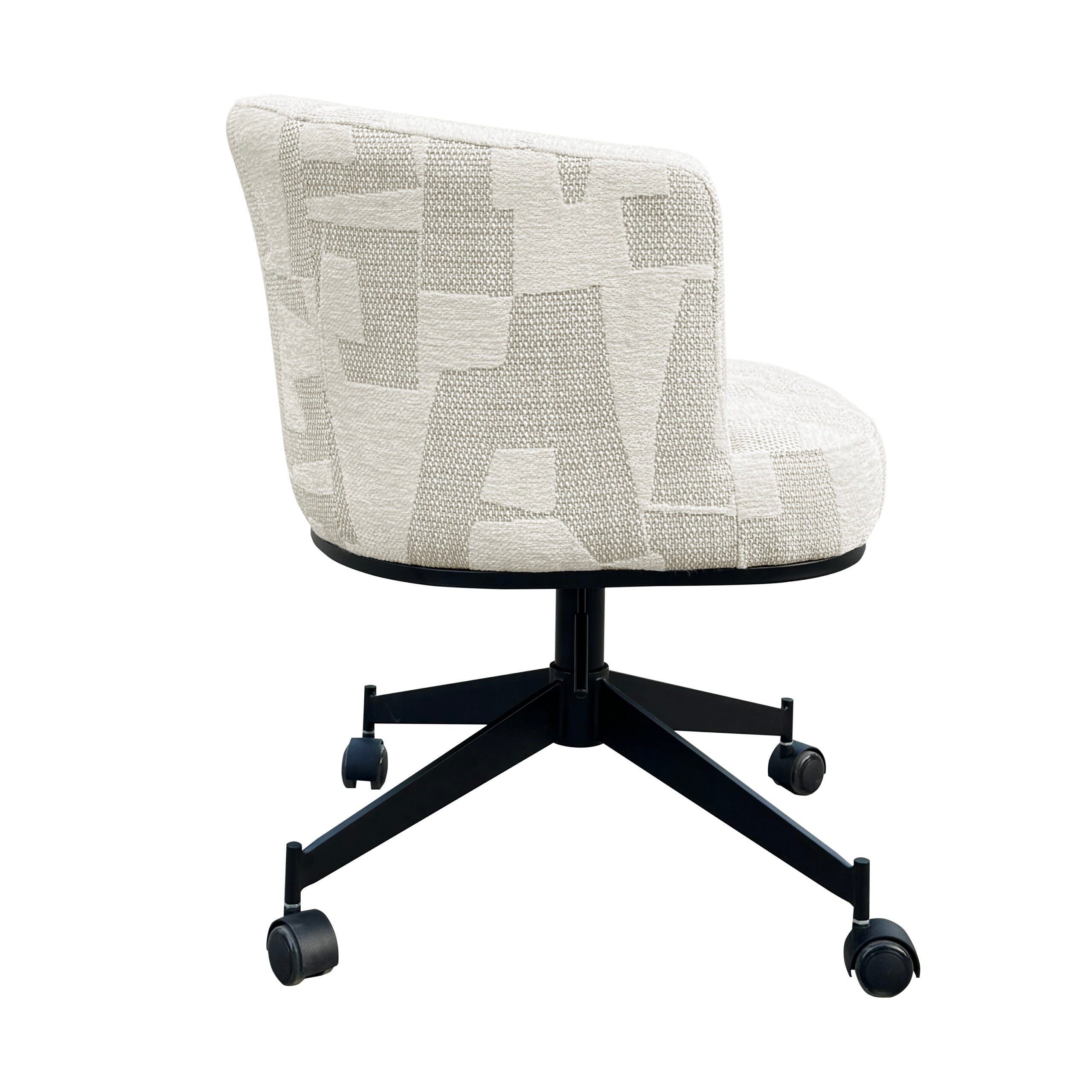 Draaistoel Rochenne met wielen beige graffic (Beige graffic)