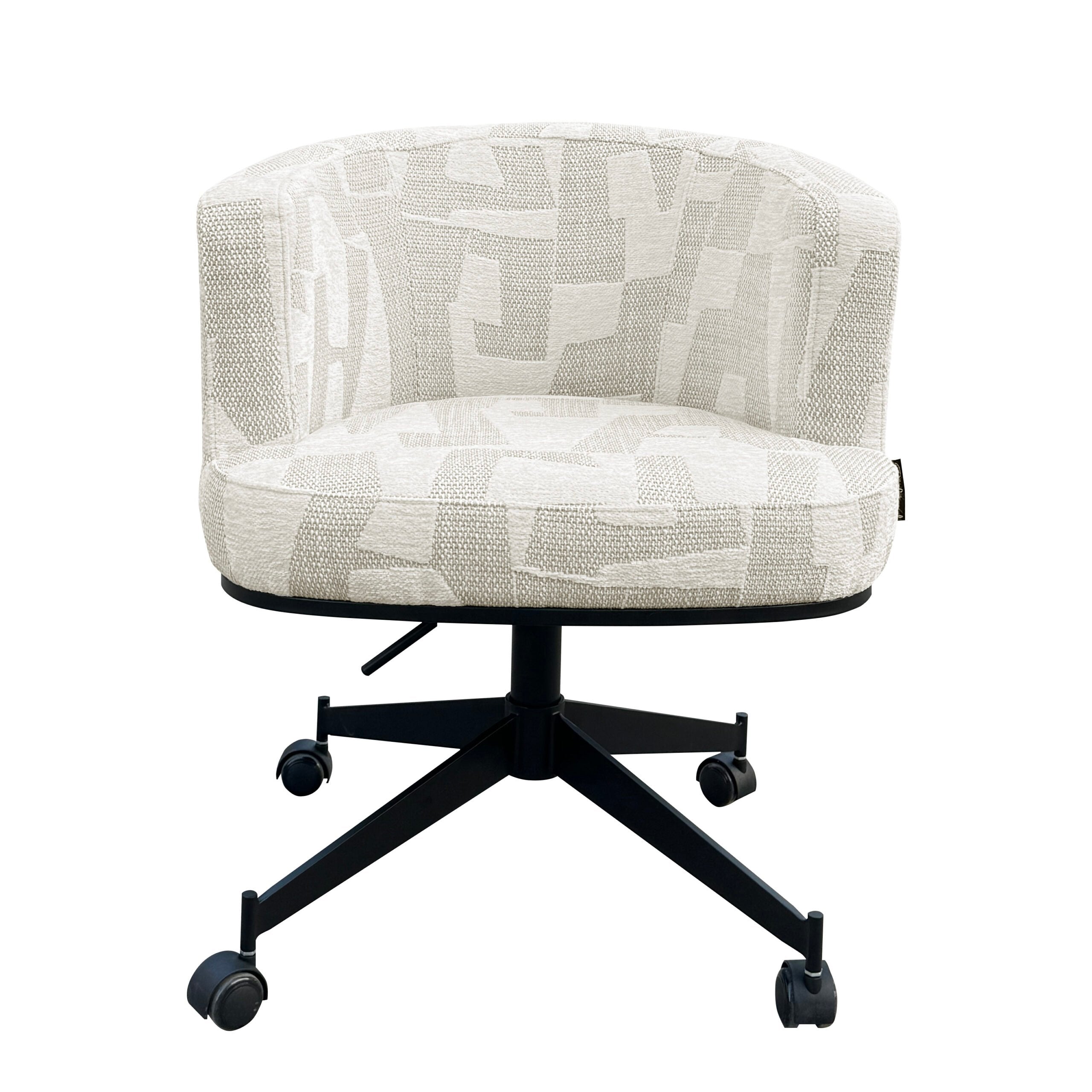 Draaistoel Rochenne met wielen beige graffic (Beige graffic)