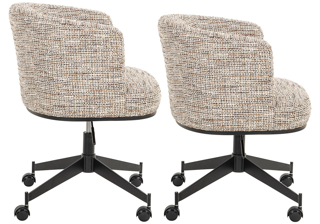 Draaistoel Rochenne met wielen trendy natuur (Be Trendy 01 Nature)