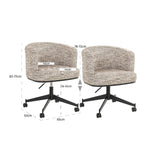 Draaistoel  Rochenne met wielen trendy nature (Be Trendy 01 Nature)