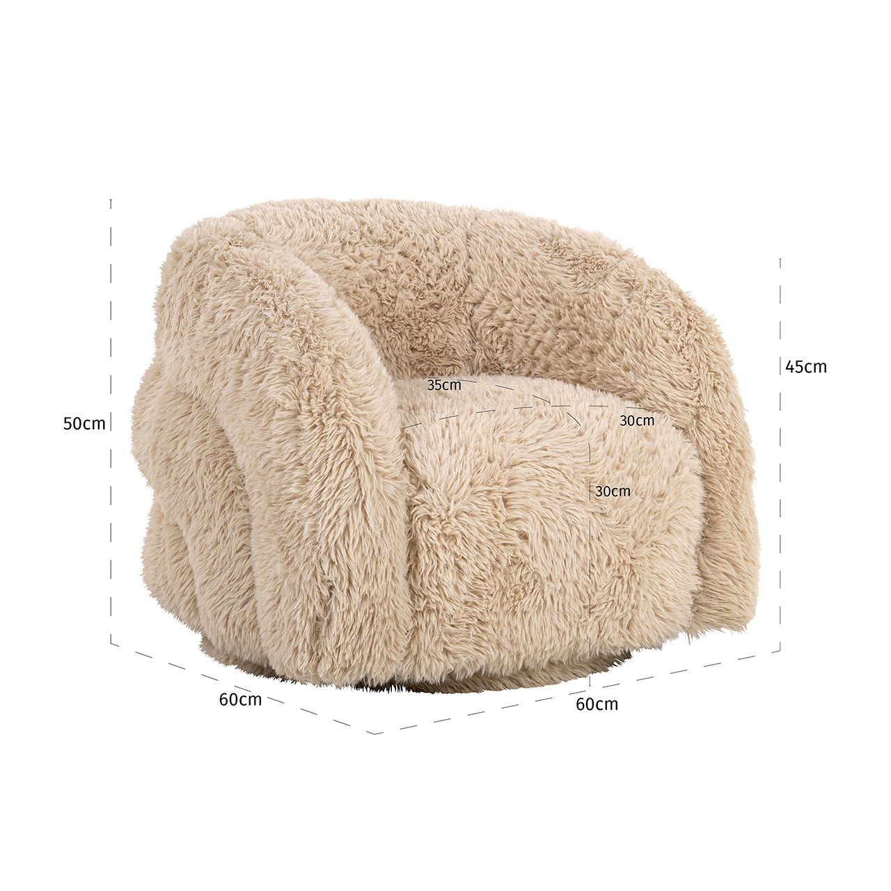 Kids draaifauteuil Lenny (Yakety Yak Sand)