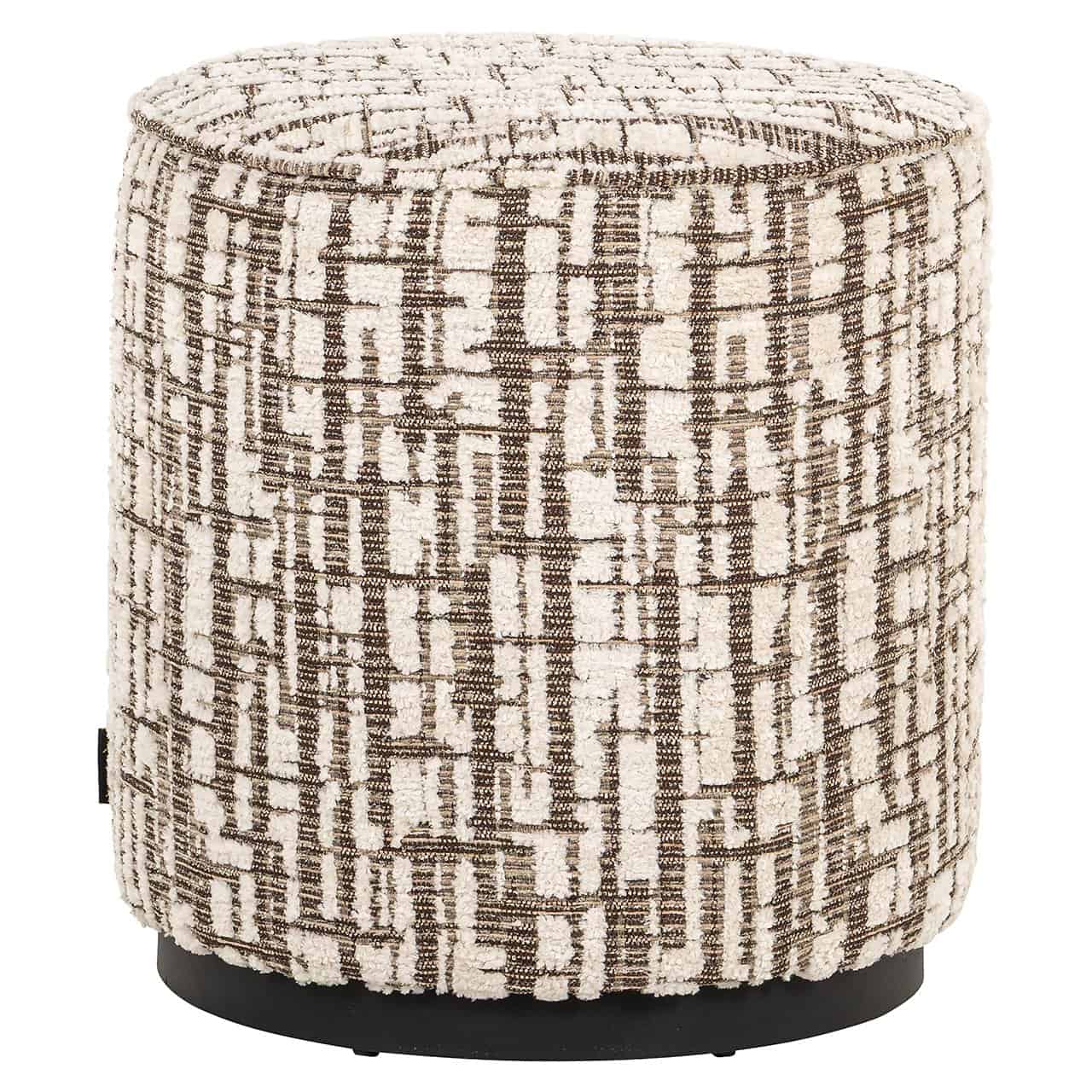 Poef Lexie 45Ø cream dalia (Dalia 11 Cream)