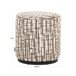 Poef Lexie 45Ø cream dalia (Dalia 11 Cream)