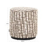 Poef Lexie 45Ø cream dalia (Dalia 11 Cream)