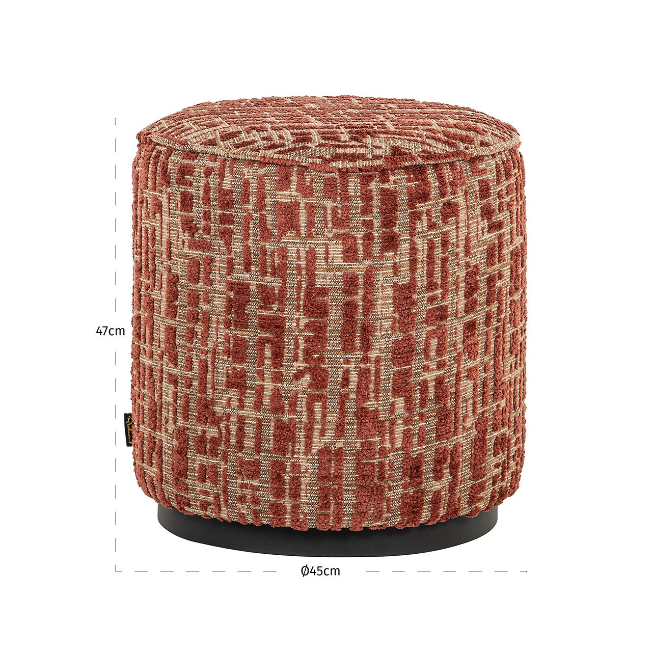 Poef Lexie 45Ø terra dalia (Dalia 511 Terra)